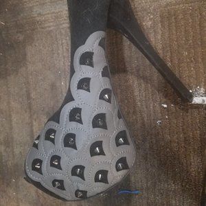 Black spiked heels